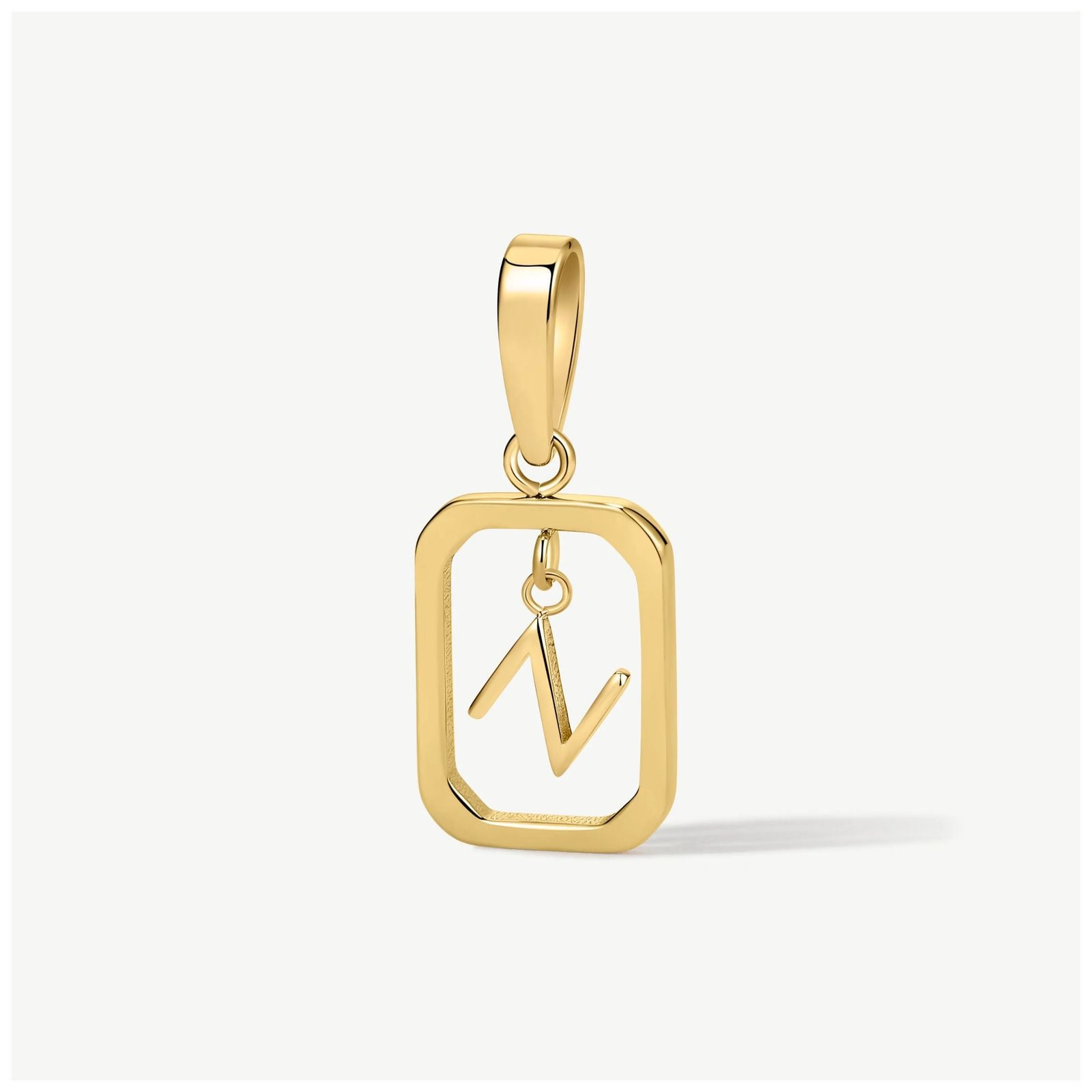 D.LOUISE CH-18-14 Gold Tone Floating Initial Pendant - N Jewellery