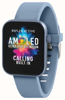 Reflex Active Series 40 Amoled Smart Calling Watch (36mm) Blue Silicone Strap RA40-2213