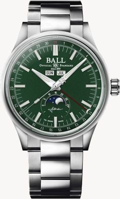 Ball Watch Company Engineer II Moon Calendar | 40mm | Limited Edition | Green Dial | Stainless Steel Bracelet NM3016C-S1J-GR