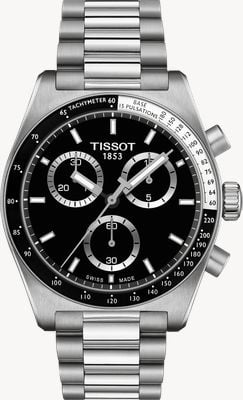 Tissot PR516 Quartz Chronograph (40mm) Black Dial / Stainless Steel Bracelet T1494171105100