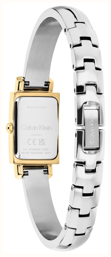 Calvin Klein MODERNE (15mm) White Dial / Stainless Steel Bangle Bracelet Watch 25100238 - alternate view 3