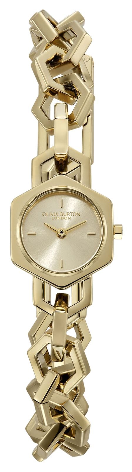 Olivia Burton 24000394 20mm Hex Link Mini Gold Bracelet Watch