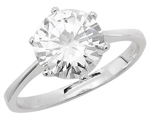 Treasure House G7195/L Sterling Silver Ladies Solitaire Ring Jewellery