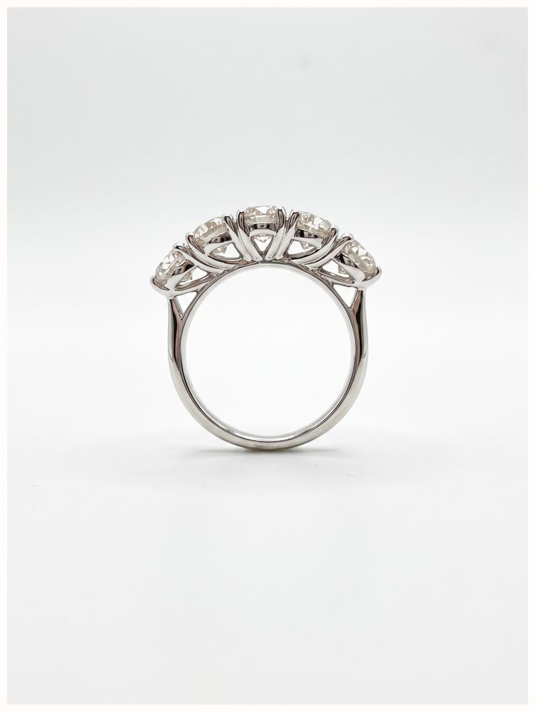 2.52ct Round Brilliant Natural Diamond Platinum Five Stone Ring J34996 - alternate view 3