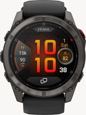 Garmin Fenix 8 Pro 51mm AMOLED Sapphire Premium Multisport GPS Carbon Grey DLC with Black Silicone 010-03199-01