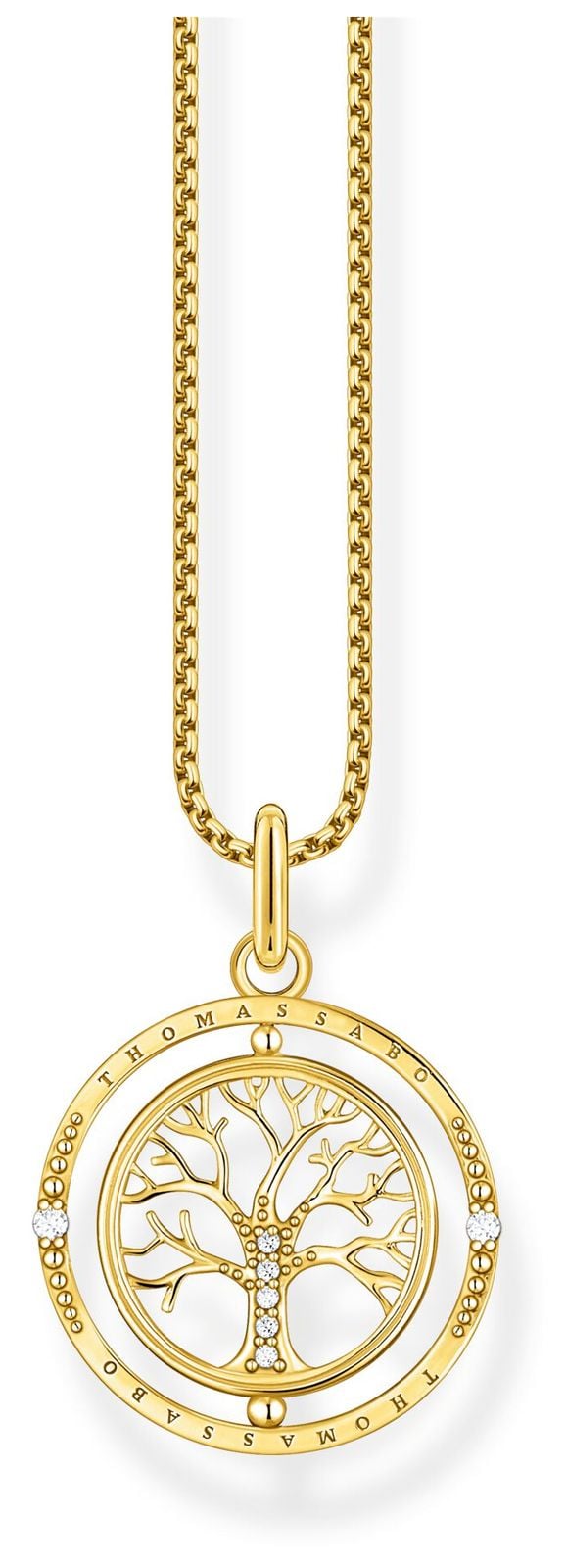 Thomas Sabo KE2148-414-14-L45V Gold Plated Circular Tree of Jewellery