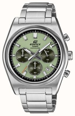 Casio EDIFICE Motorsports Chronograph (40mm) Pistachio Green Dial / Stainless Steel Bracelet EFB-730D-3AVUEF