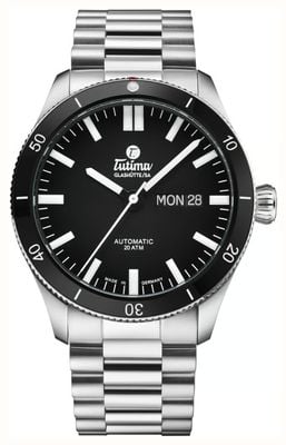 Tutima Glashütte Grand Flieger Airport Automatic (41mm) Black Dial / Stainless Steel Bracelet 6107-06