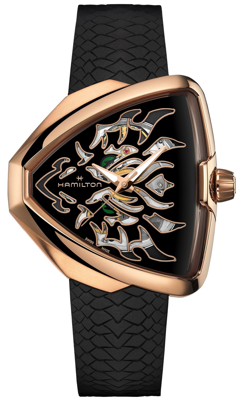 Hamilton H24525332 Ventura Elvis80 Dragon Skeleton Automatic Watch