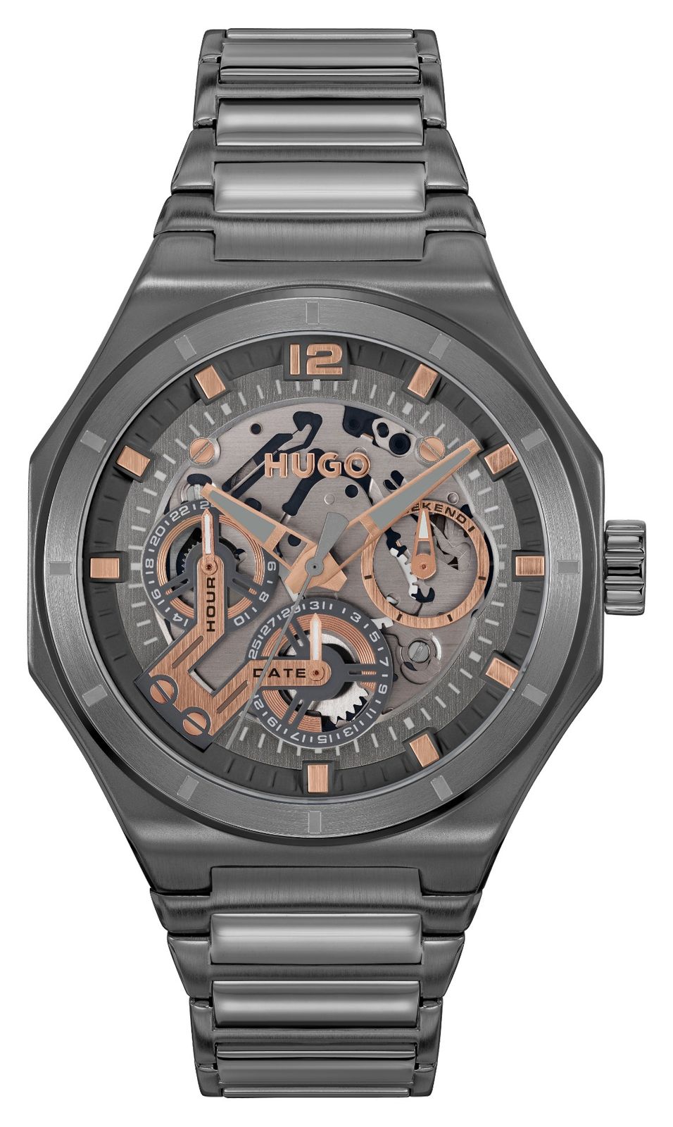 HUGO 1530378 Men’s #Grail Skeleton (44mm) Grey Dial / Watch