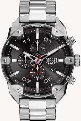 Diesel Spiked Chronograph (49mm) Black Dial / Stainless Steel Bracelet DZ4709