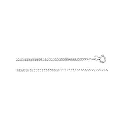 James Moore TH G1325/20 Silver Flat Curb Fine Chain Jewellery