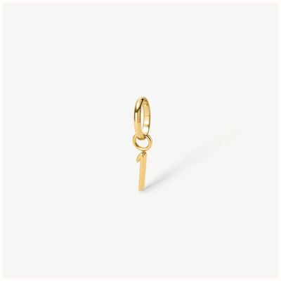 D.LOUISE Gold Tone Mini Number Charm - 1 CH-19-01