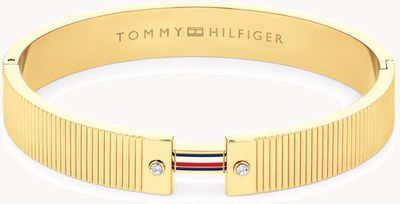Tommy Hilfiger Stripes Chunky Gold-Tone Bracelet 2781046