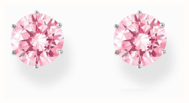 Thomas Sabo Pink Zirconia Sterling Silver Stud Earrings H2300-051-9