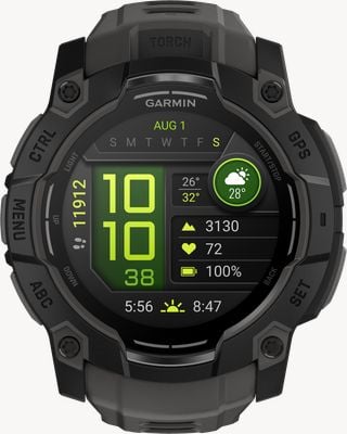 Garmin Instinct 3 - AMOLED Outdoor GPS Smartwatch (50mm) Black with Charcoal Band 010-03020-00
