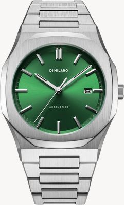 D1 Milano Automatico Classic (41.5mm) Green Sunray Dial / Stainless Steel Bracelet ATBJ12