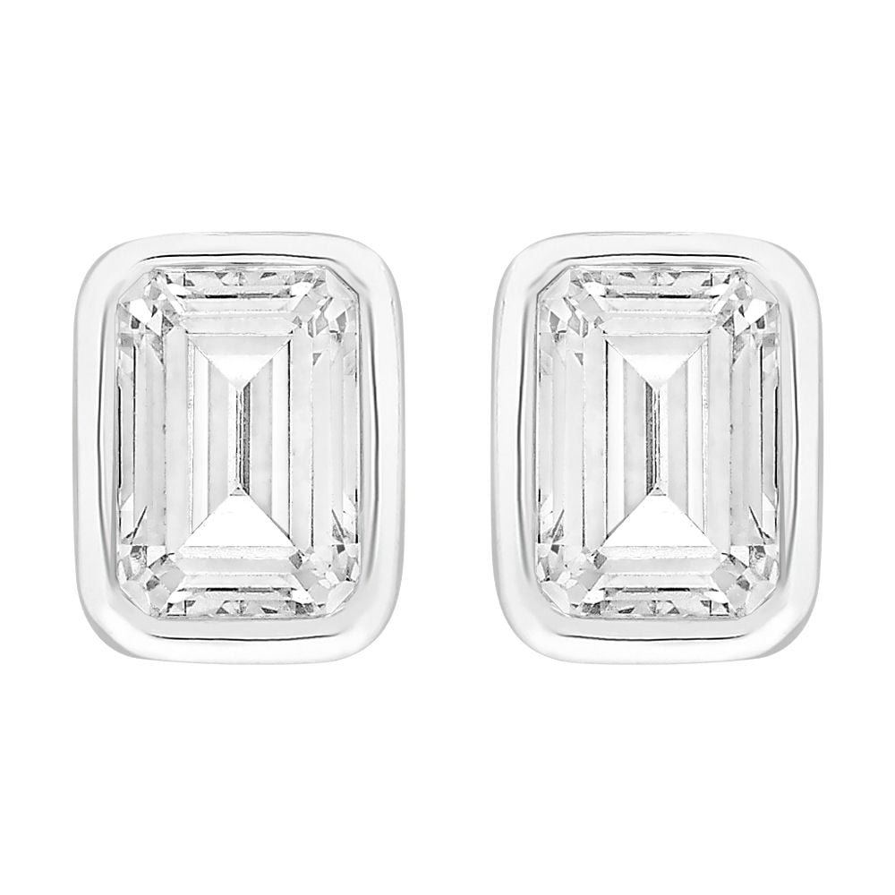 Image of Perfection Crystals E4037-SK Single Stone Rubover Emerald Jewellery