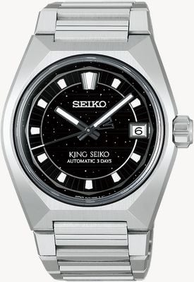 Seiko King Seiko VANAC 'Cosmic Tokyo' Automatic (41mm) Cosmic Black Dial / Stainless Steel Bracelet HKF005J1