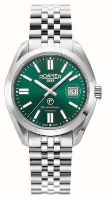 Roamer Men's Montalbano (41.5mm) Green Dial / Stainless Steel Bracelet 996983 41 75 20