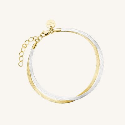 Rosefield Jewellery Ladies Snake Bracelet Duo Two-Tone JBSCD-J677