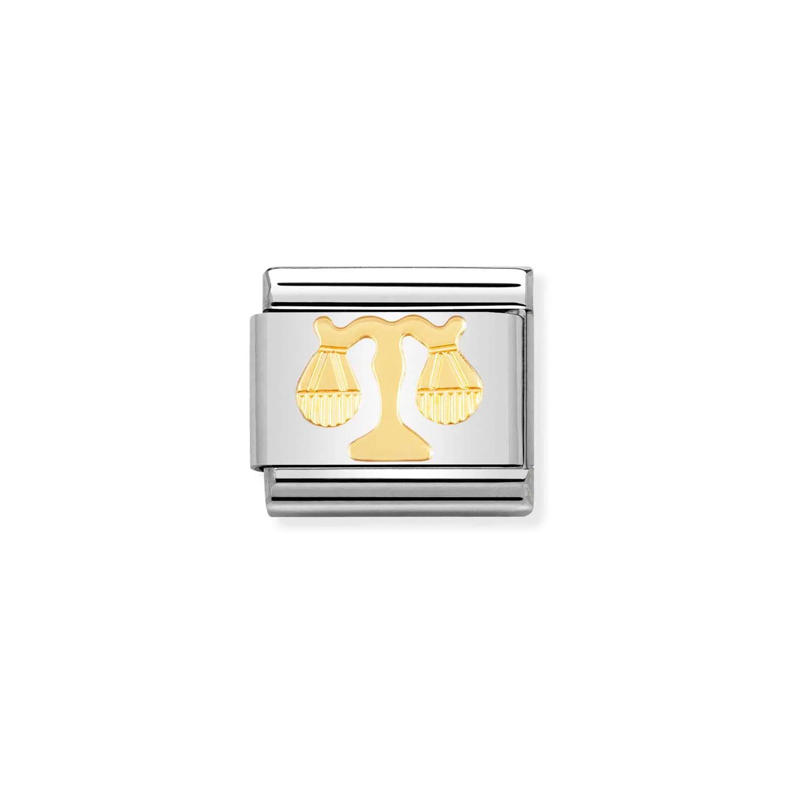 Nomination 030104/07 Classic Libra 18ct Gold & Steel Charm Jewellery