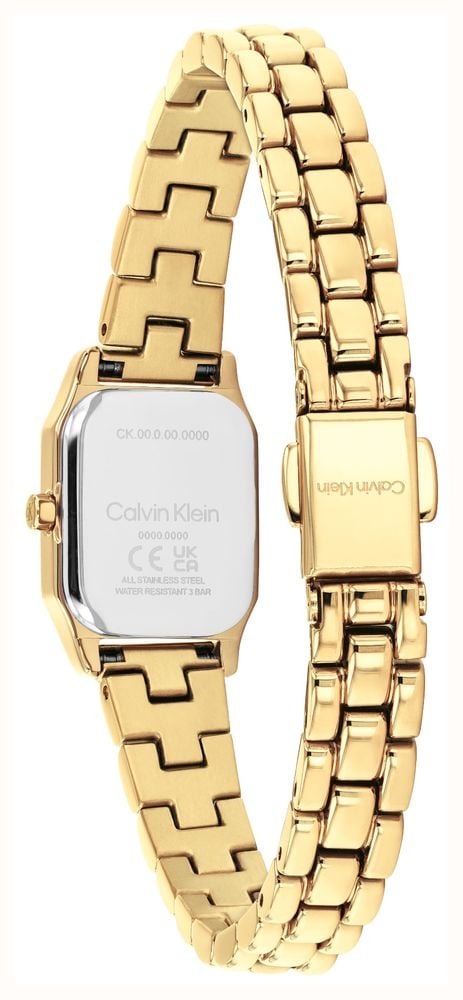 Calvin Klein Soft Form (16mm) White Dial / Gold PVD Stainless Steel Bracelet 25100233 - alternate view 3