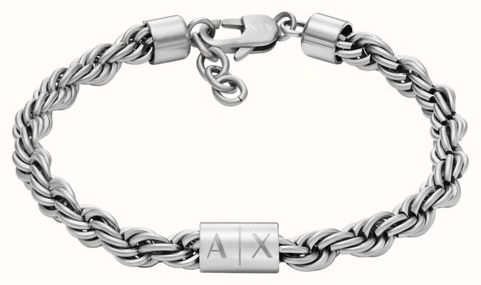 Armani Exchange Men's Stainless Steel Twisted Chain Bracelet AXG0123040