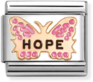 Nomination Classic Hope Butterfly 9ct Rose Gold Charm 430202/50