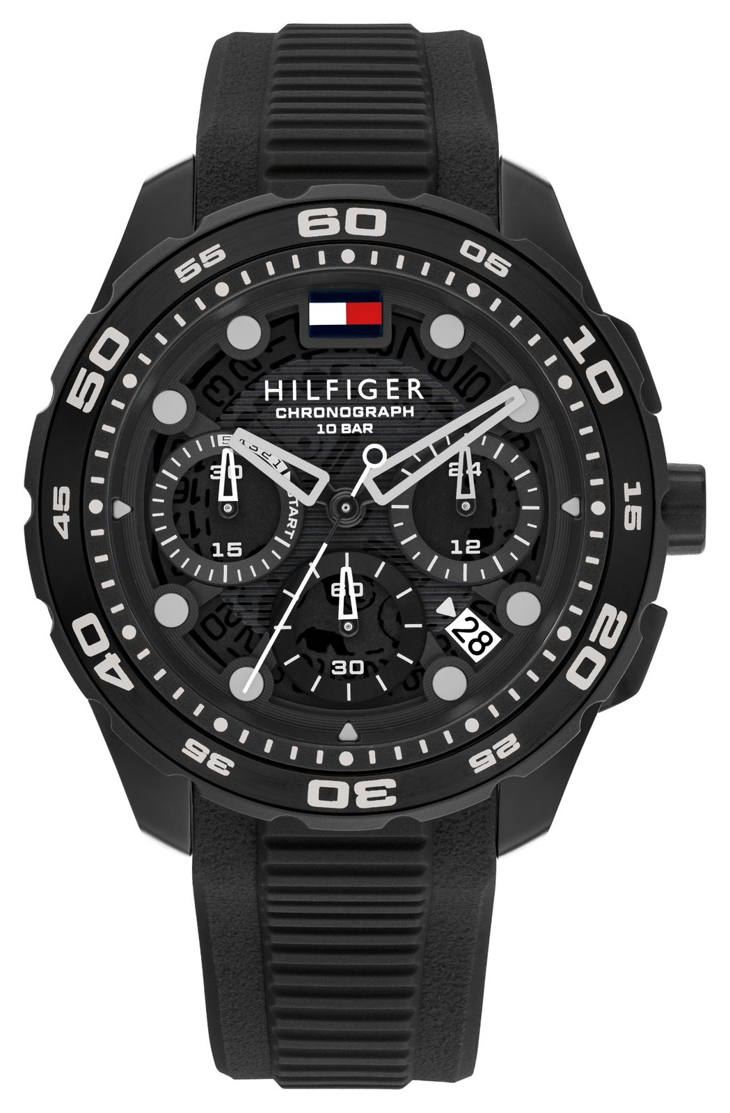 Tommy Hilfiger 1792233 TH-Regatta (44mm) Black Dial / Black Watch