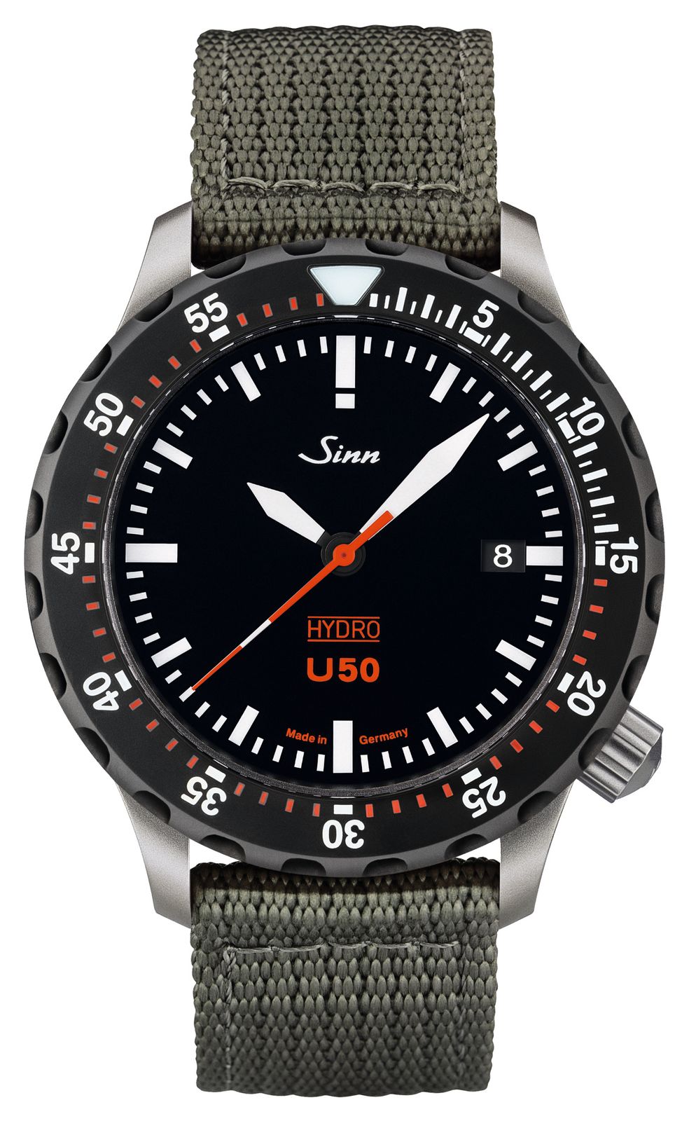 Sinn 1051.040 OLIVE TEXTILE U50 HYDRO SDR 5000m (41mm) Black Watch