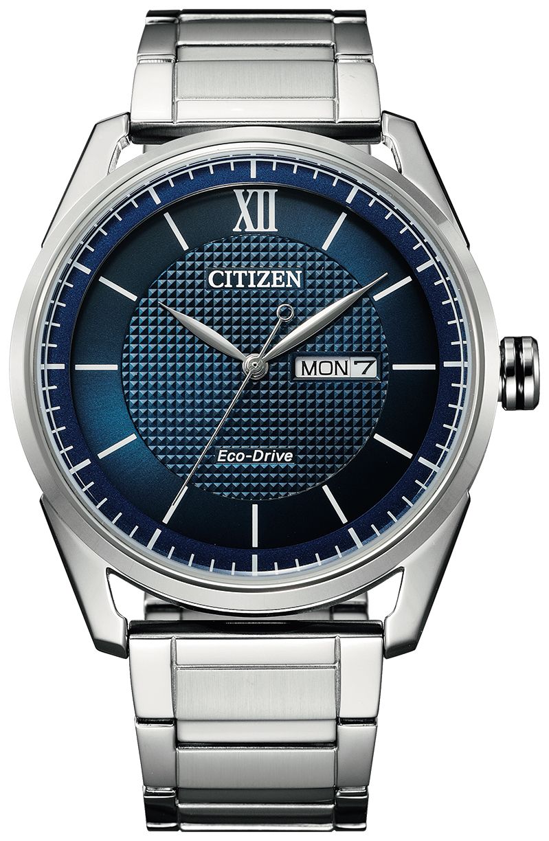 Citizen AW0081-54L Men’s Eco-Drive Bracelet WR100 Blue Dial Watch
