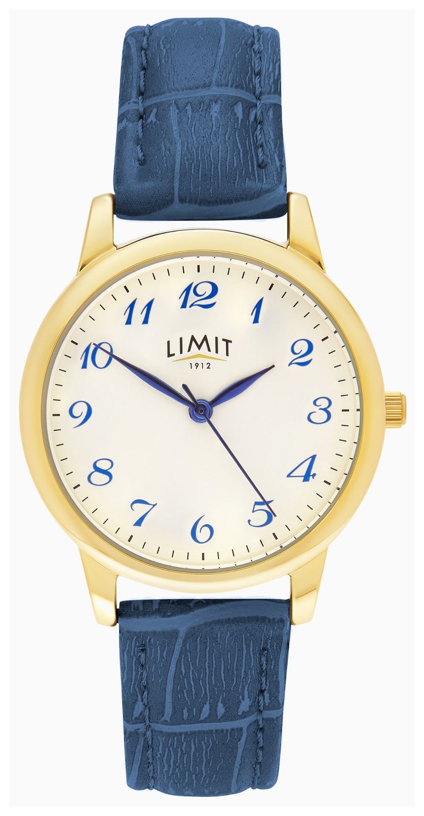 Limit 50061 Classic Quartz (34mm) White Dial / Blue Croc Watch