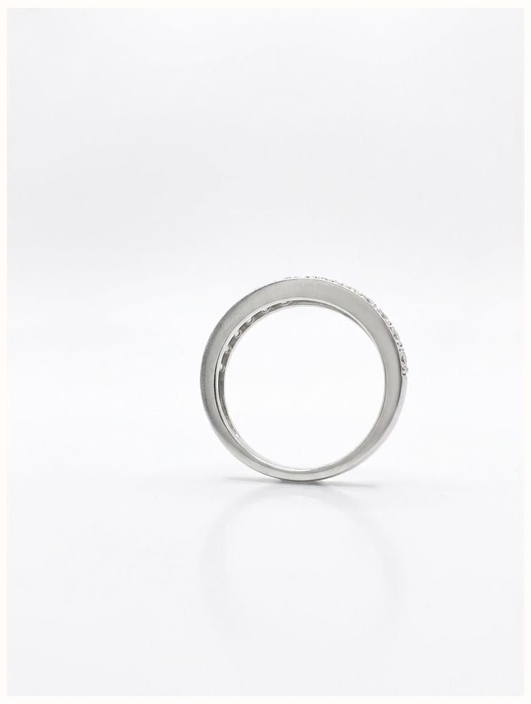 0.75ct Natural Diamond Princess Cut Platinum Half Eternity Ring JM3524 - alternate view 3