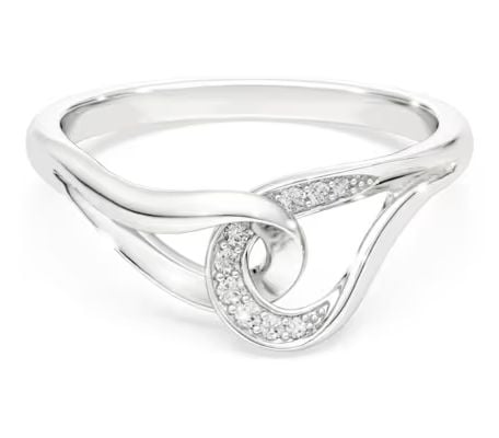 Swarovski 5745563 Classica ring, Round cut, Interlocking, Jewellery