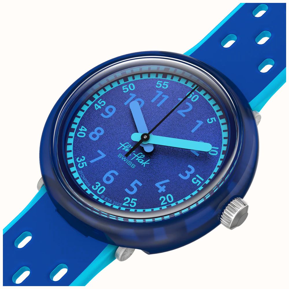 Flik Flak FIZZ IN SPACE Blue Silicone Strap FCNP008 - alternate view 2