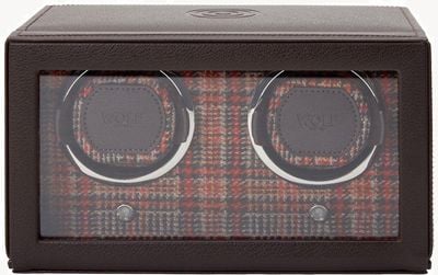 WOLF WM Brown and red Double Watch Winder 800700
