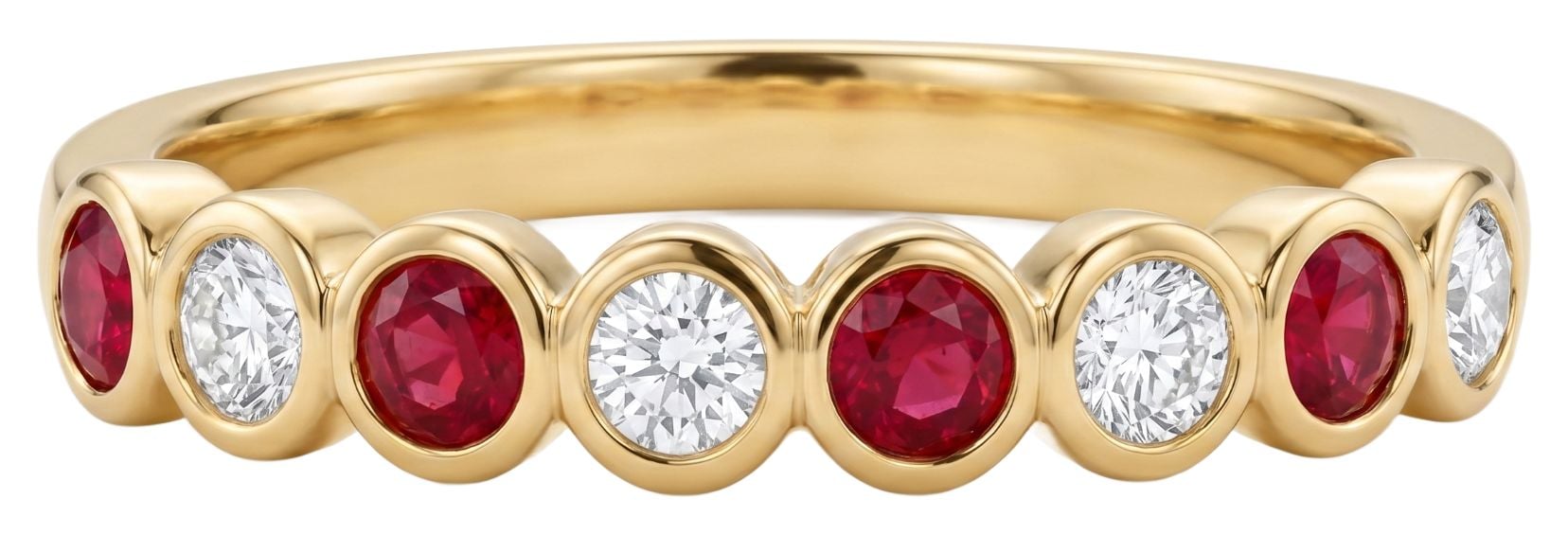 James Moore & Co J19543 18ct Yellow Gold Diamond And Ruby Et Jewellery