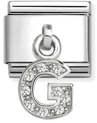 Nomination Classic Letter G Cubic Zirconia Charm 331818/07