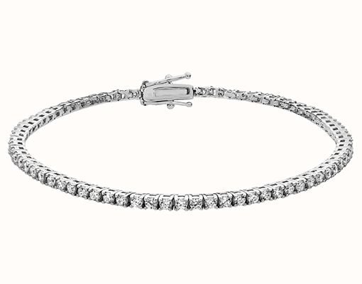 James Moore TH Ladies Sterling Silver CZ Bracelet G2563