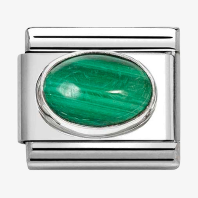 Nomination Classic Malachite Stone Sterling Silver Charm 330510/48