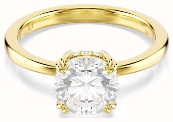 Swarovski Stilla Attract Cocktail Ring Round Cut, White, Gold-tone 52 5723334