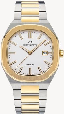 Continental Contemporary Octagon (41mm) White Dial / Two-Tone Stainless Steel Bracelet 23501-GD312130
