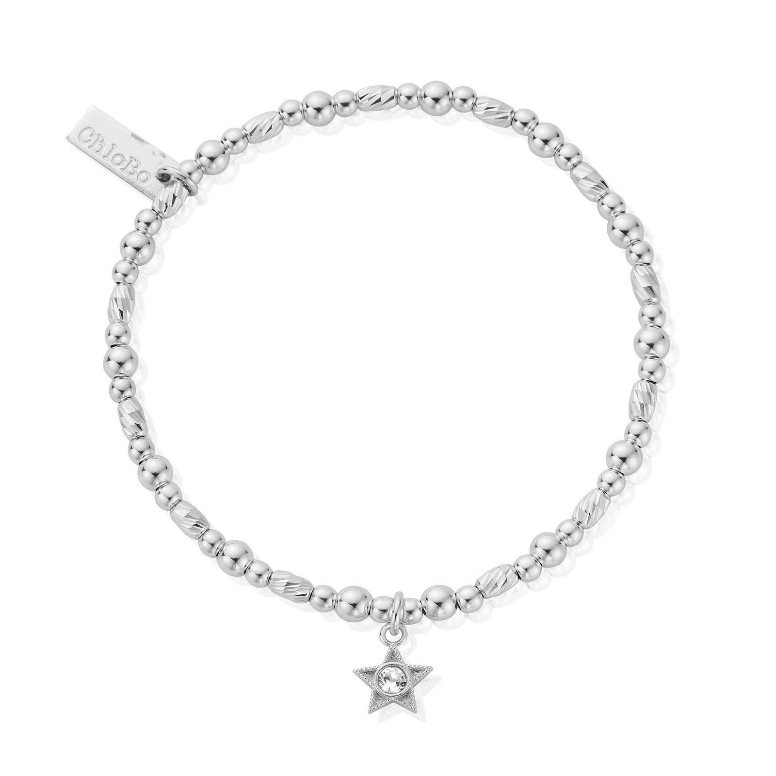 ChloBo SBBCB3486 April Birthstone Bracelet - 925 Sterling Jewellery