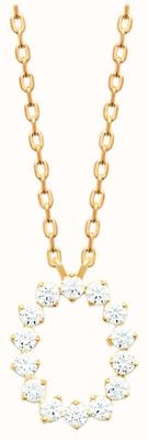 Burren Jewellery 18k Gold Plated Circular Cz Stone Necklace N1650