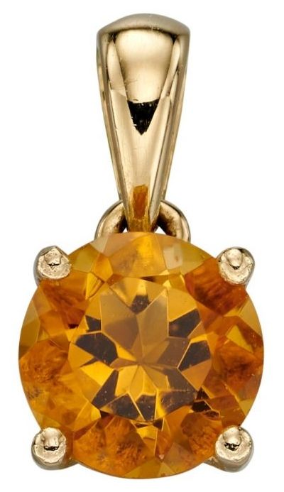 Elements Gold GP2198 9ct Y/g Citrine November Birthstone Jewellery