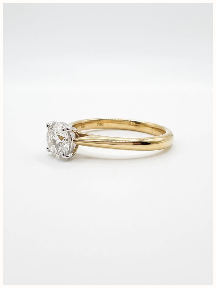 James Moore & Co 0.59ct Round Brilliant Natural Diamond 18ct Yellow Gold Solitaire Ring J68708 - alternate view 2