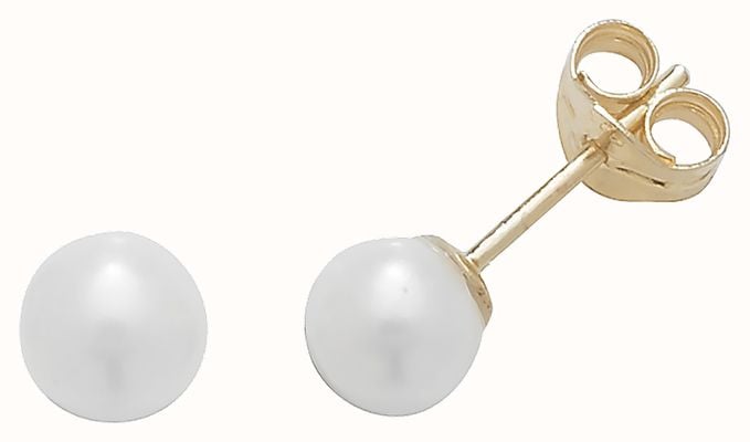 James Moore TH 9ct Yellow Gold 5mm Pearl Stud Earrings ES239S