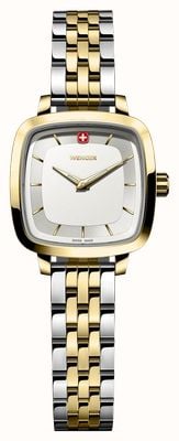 Wenger Vintage Classic Quartz (27mm) Silver Sandblasted Dial / Two-Tone Stainless Steel Bracelet 01.1911.105