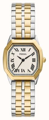 Fossil Women's Harlow (27mm) Cream Dial / Two-Tone Stainless Steel Bracelet ES5362